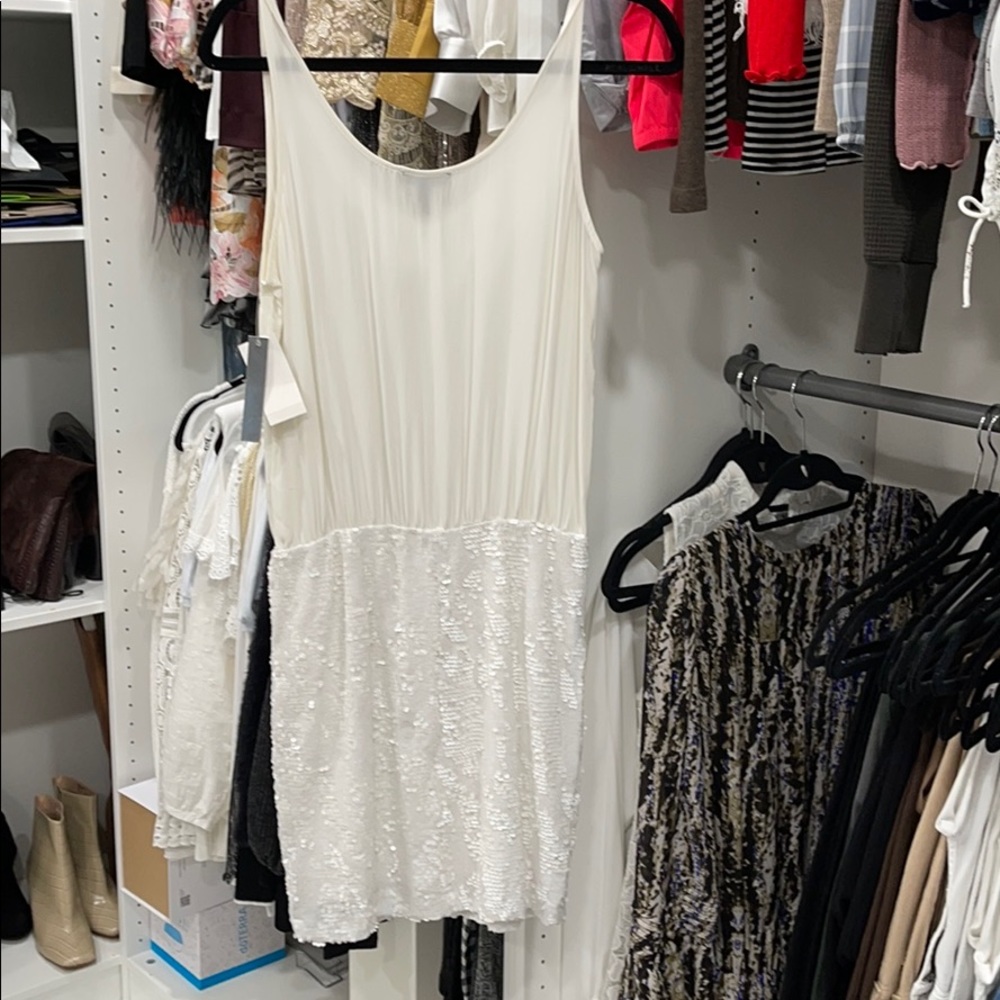 White dress with sequins